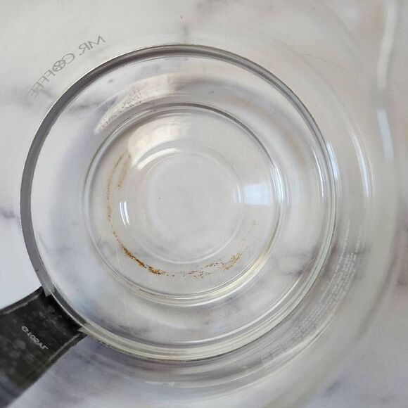 Glass coffee pot with black lid clear basic classic container handle - Picture 3 of 4